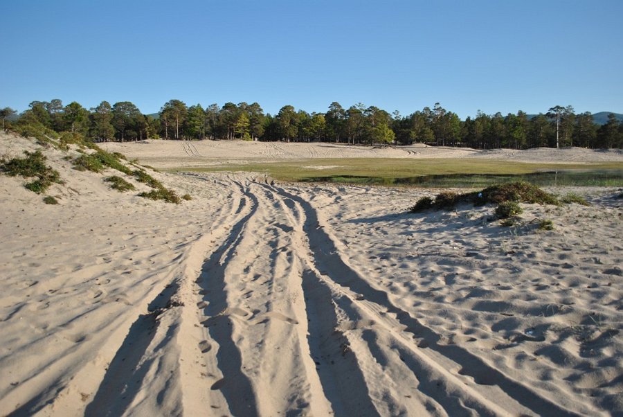 Песчаные дюны на Ольхоне